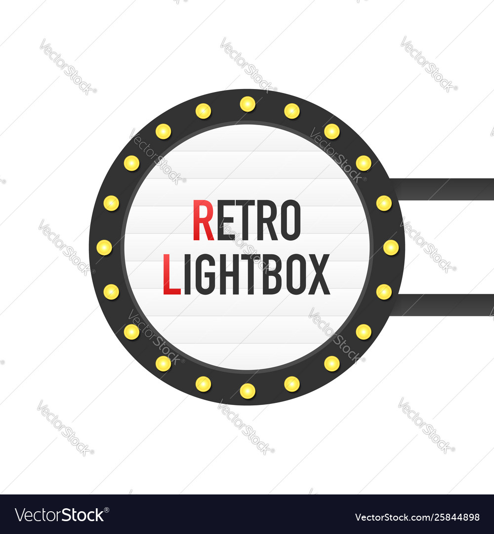 Retro lightbox billboard vintage frame