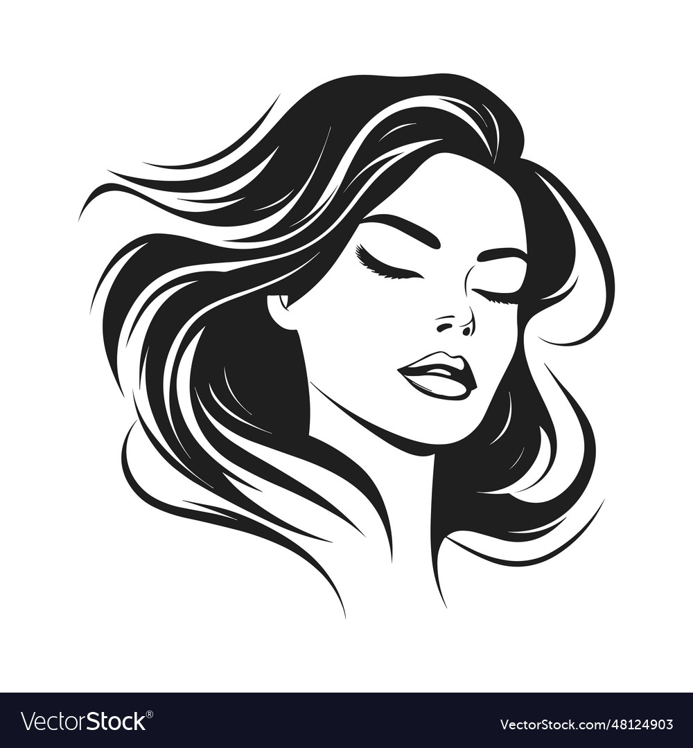 Beautiful girl silhouette Royalty Free Vector Image