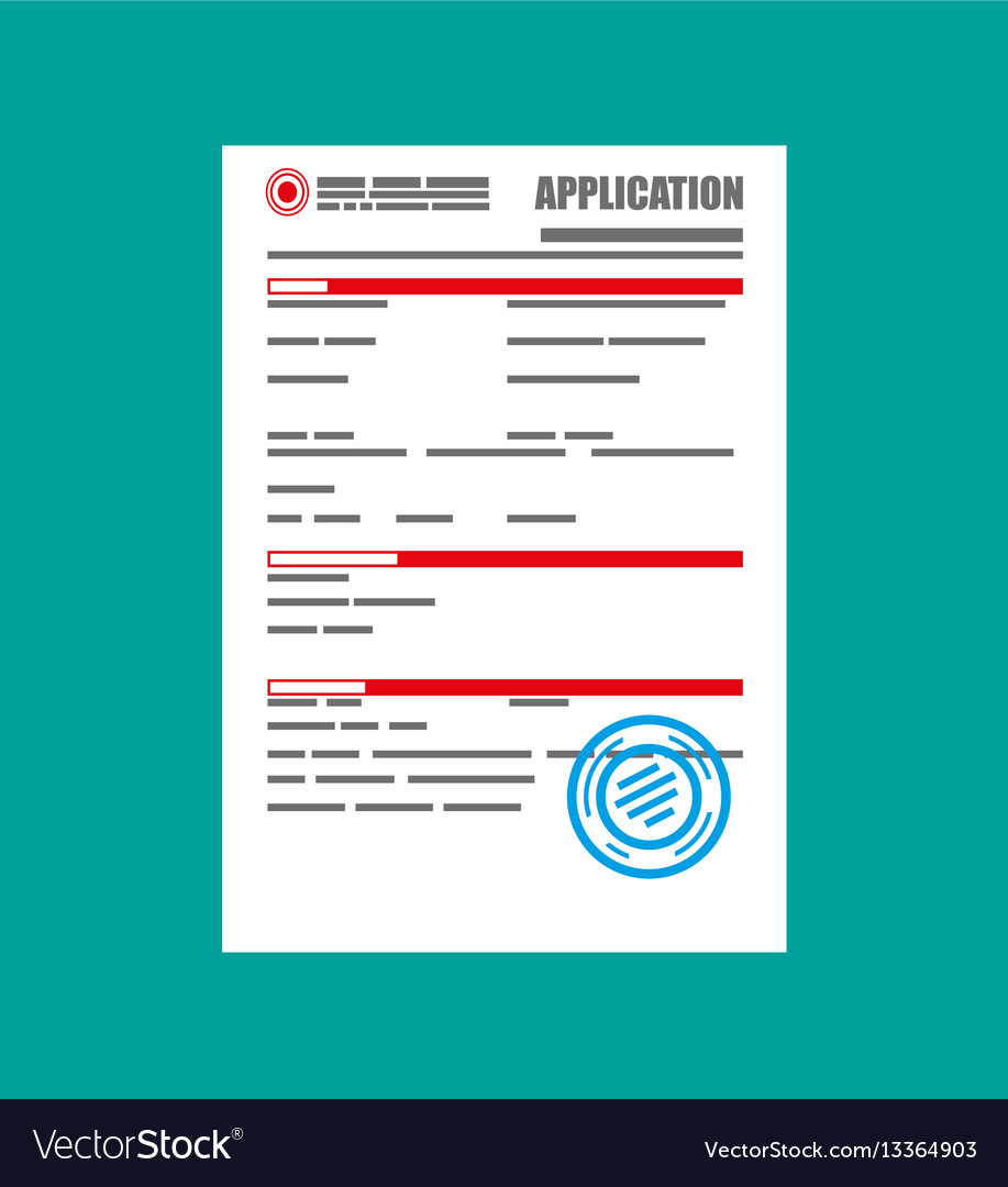 Blank Application Form with Seal