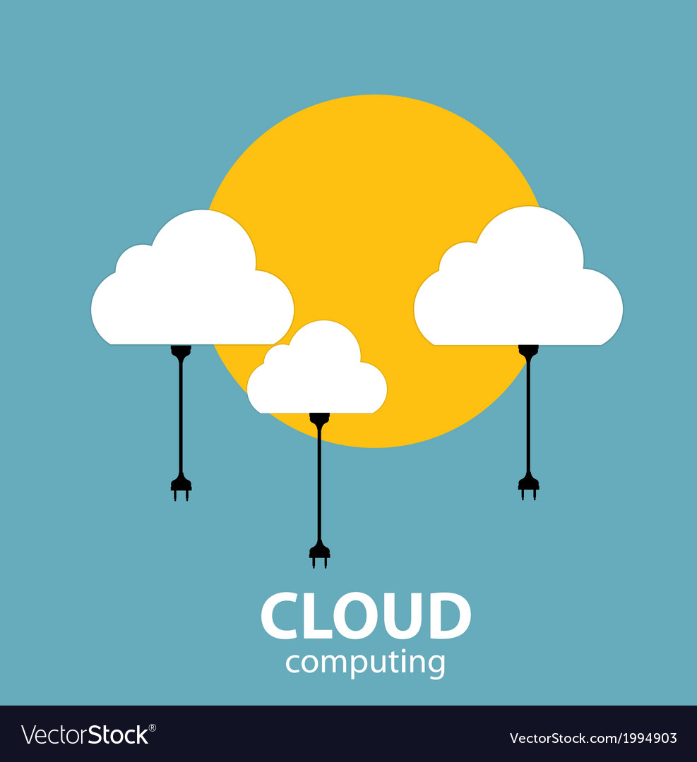 Cloud computing concept on different electronic