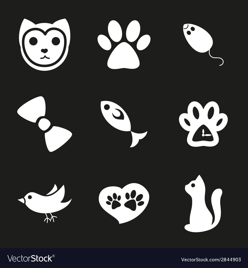 Cute cat icons set