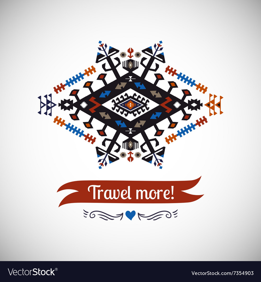 Decorative element on native ethnic style
