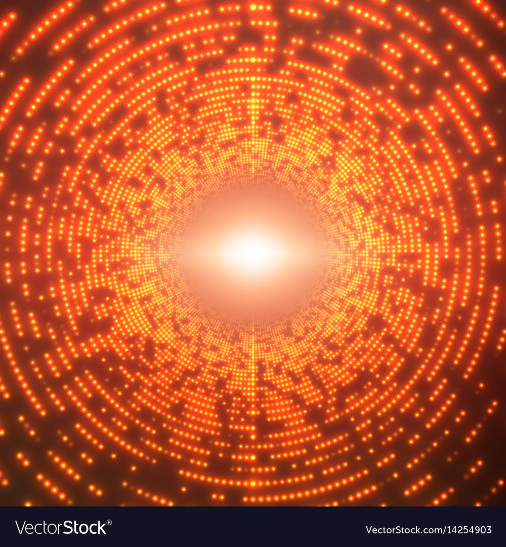 Infinite round tunnel of shining