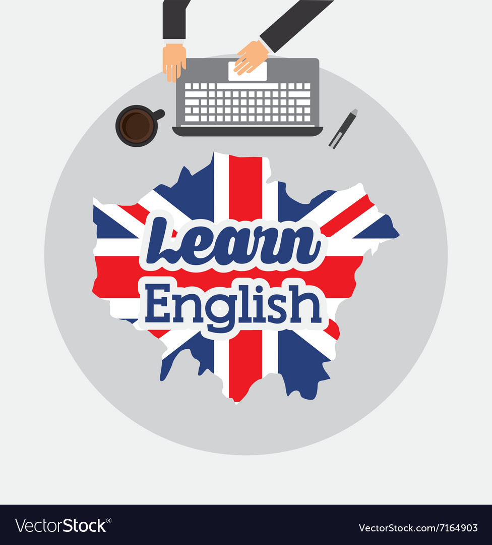 Learn english design Royalty Free Vector Image