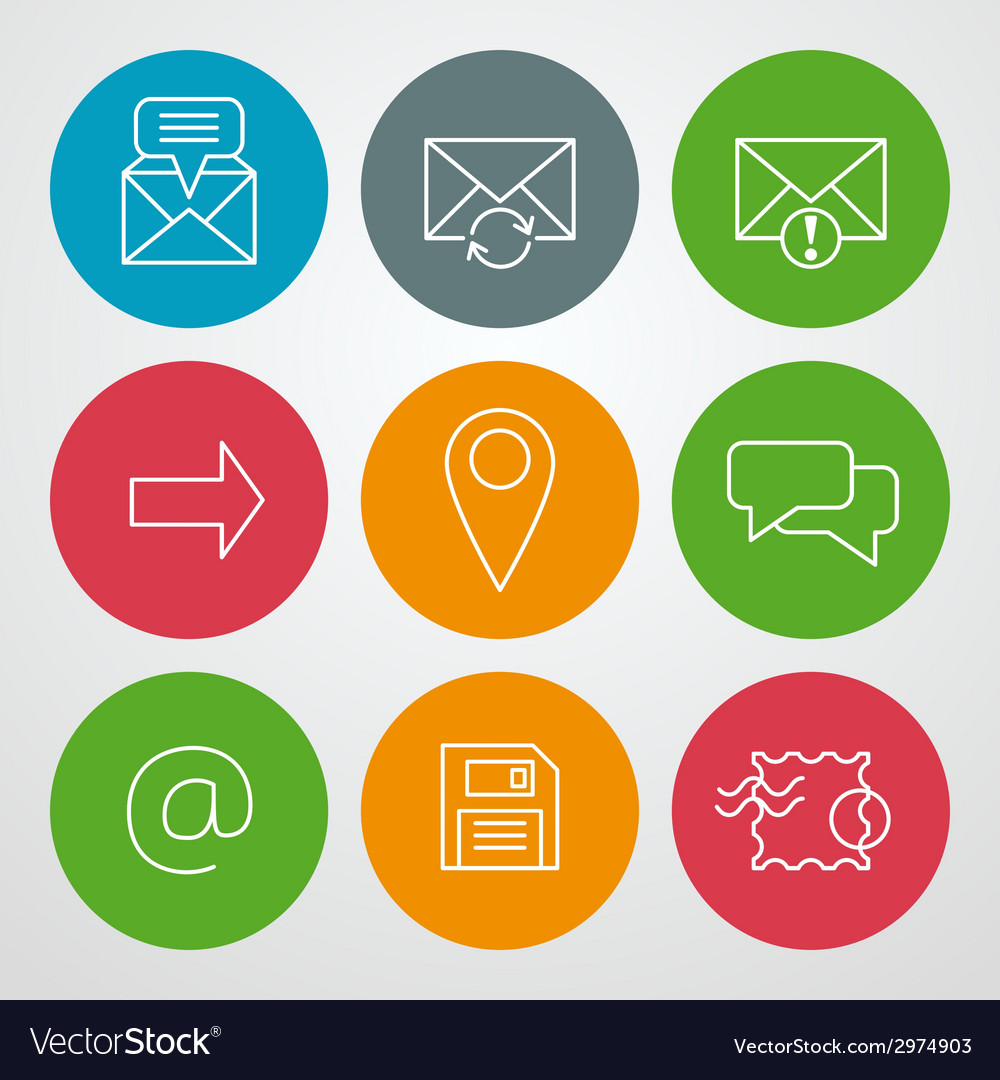 Line icons set for web site design and mobile apps