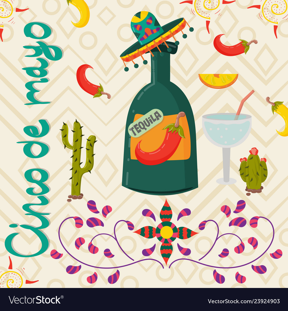 Mexican theme of cinco de mayo celebration