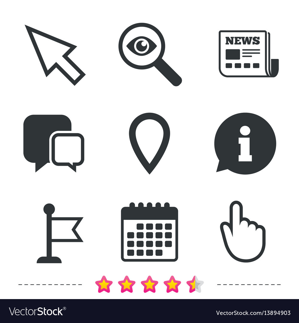 Maus Cursor Symbol Hand oder Flag Pointer Symbole vector image Maus Cursor Symbol Hand oder Flag Pointer Symbole