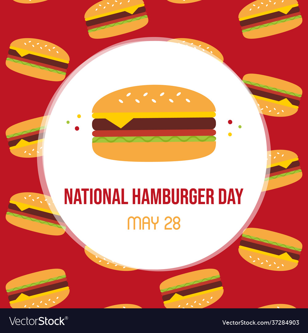 National hamburger day greeting card