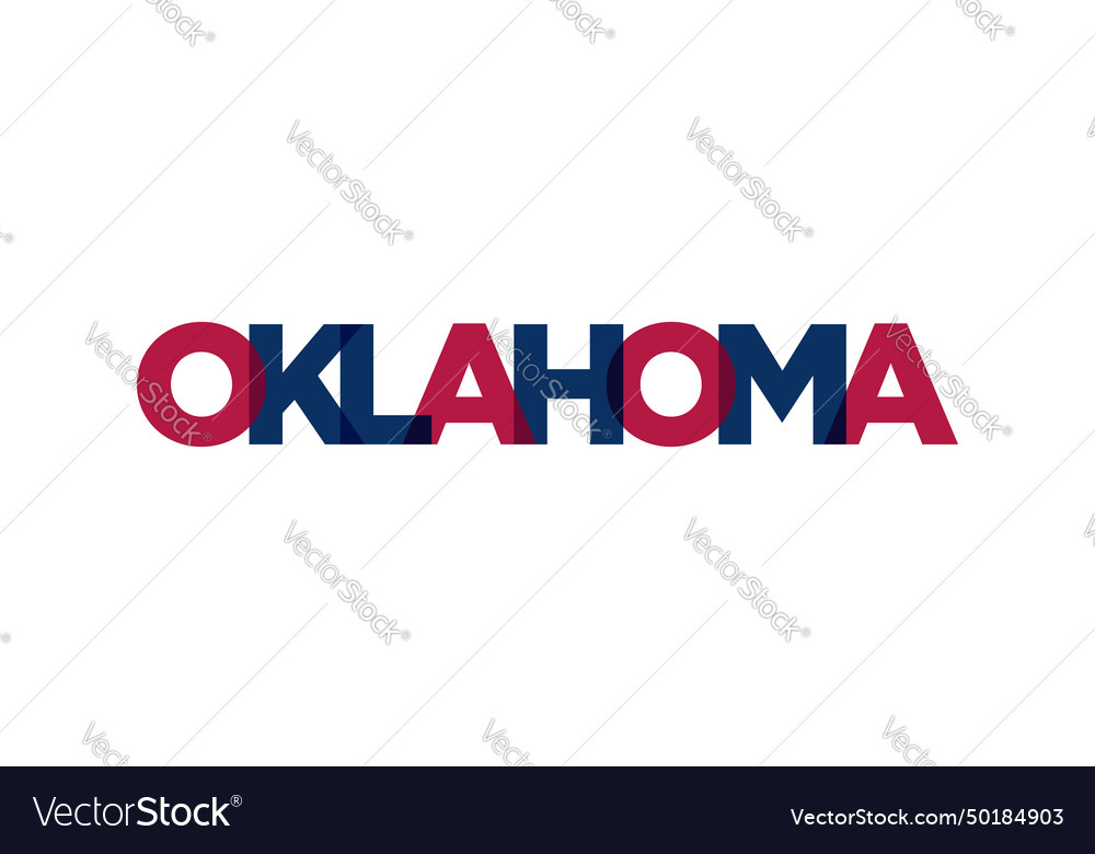 Oklahoma typography slogan design america