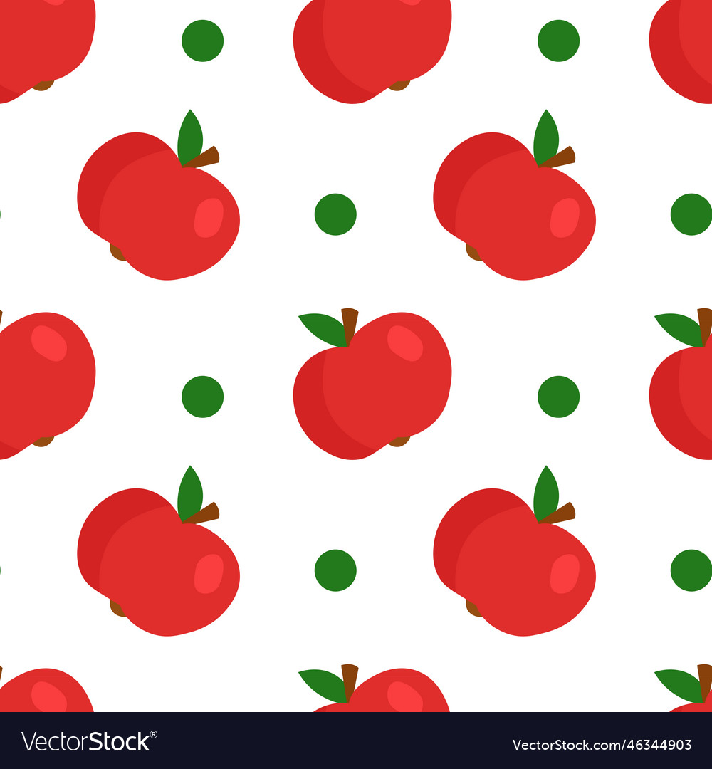 Red apples fruity seamless pattern for print