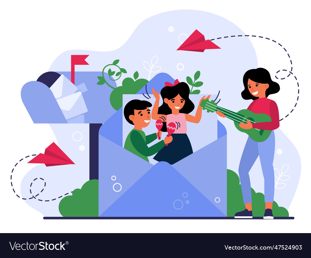 Sending multimedia message Royalty Free Vector Image