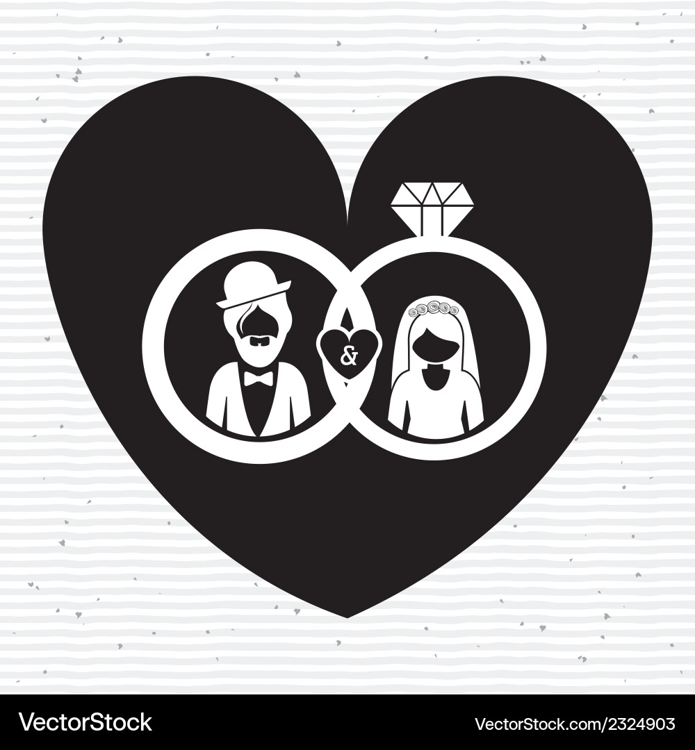 Wedding design over white background Royalty Free Vector