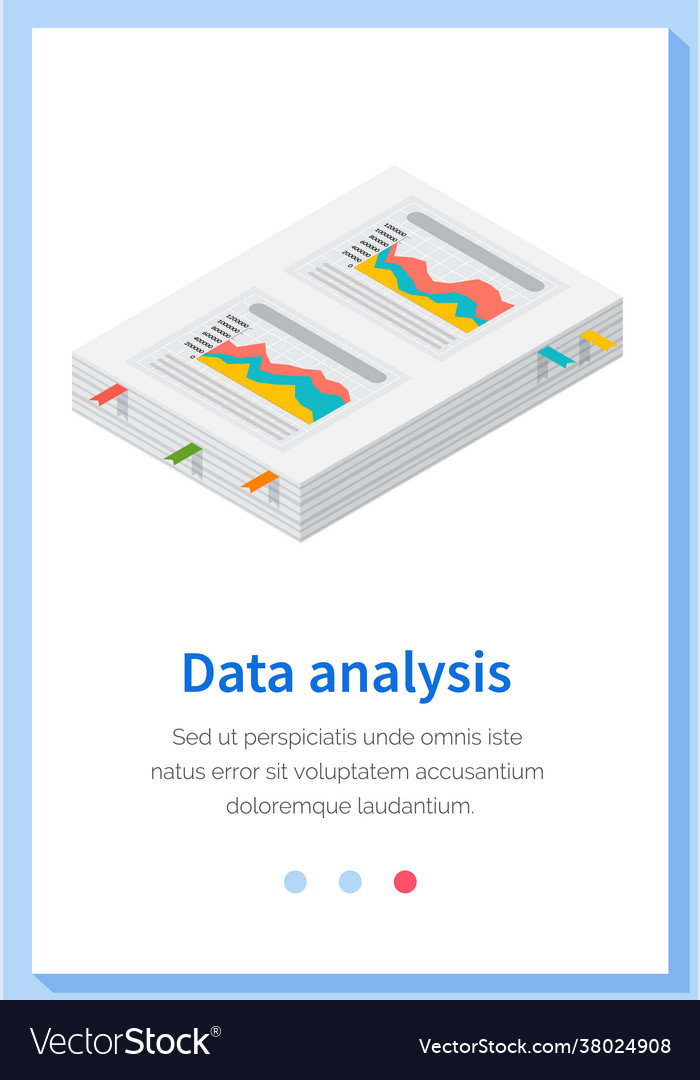Analyze statistical indicators business data vector image Analyze statistical indicators business data