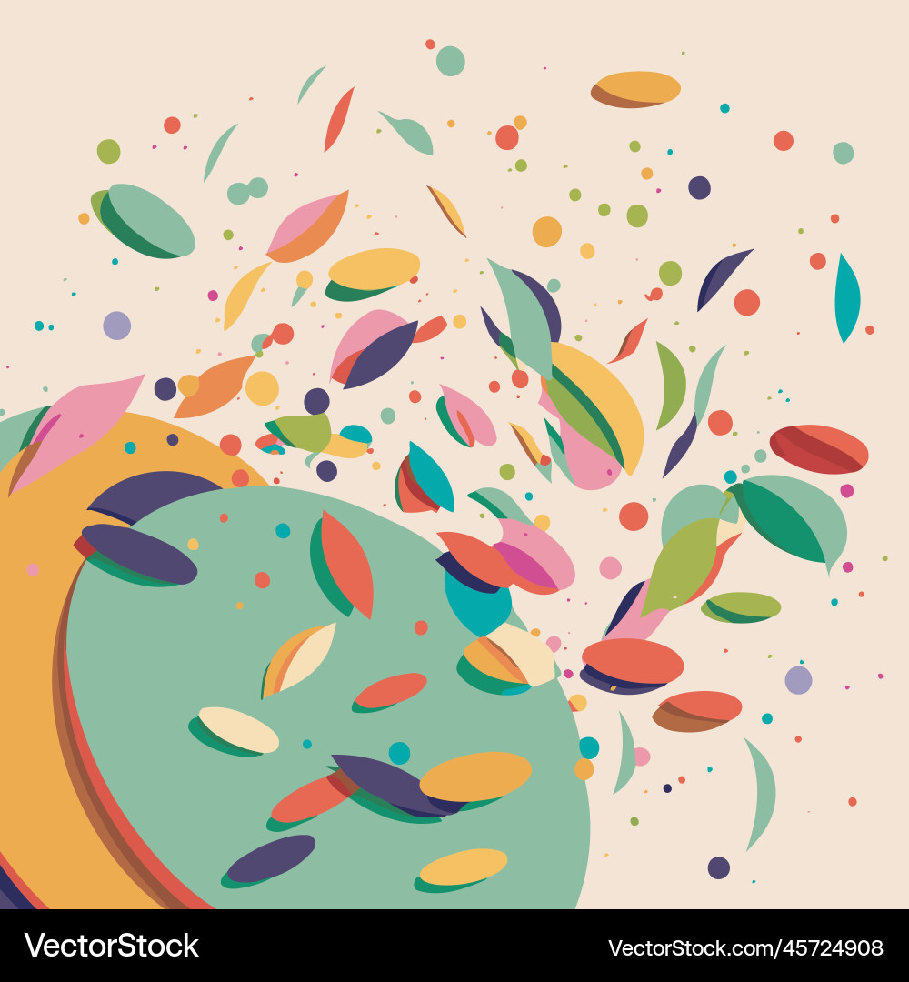 Confetti thrown into the air in festivity Vector Image