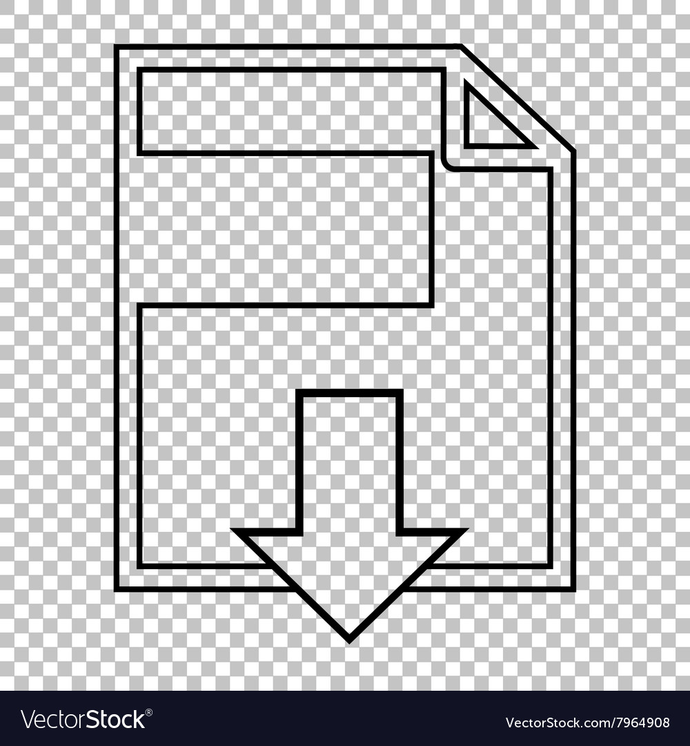 File download line icon Royalty Free Vector Image