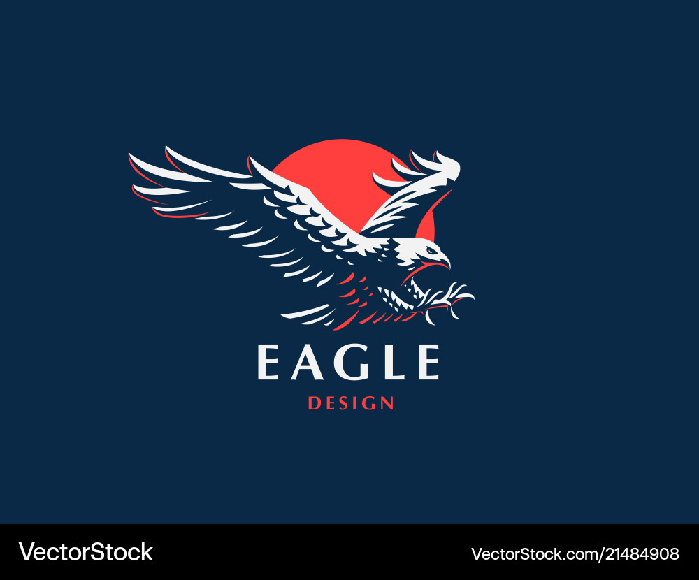 Flying eagle Royalty Free Vector Image - VectorStock