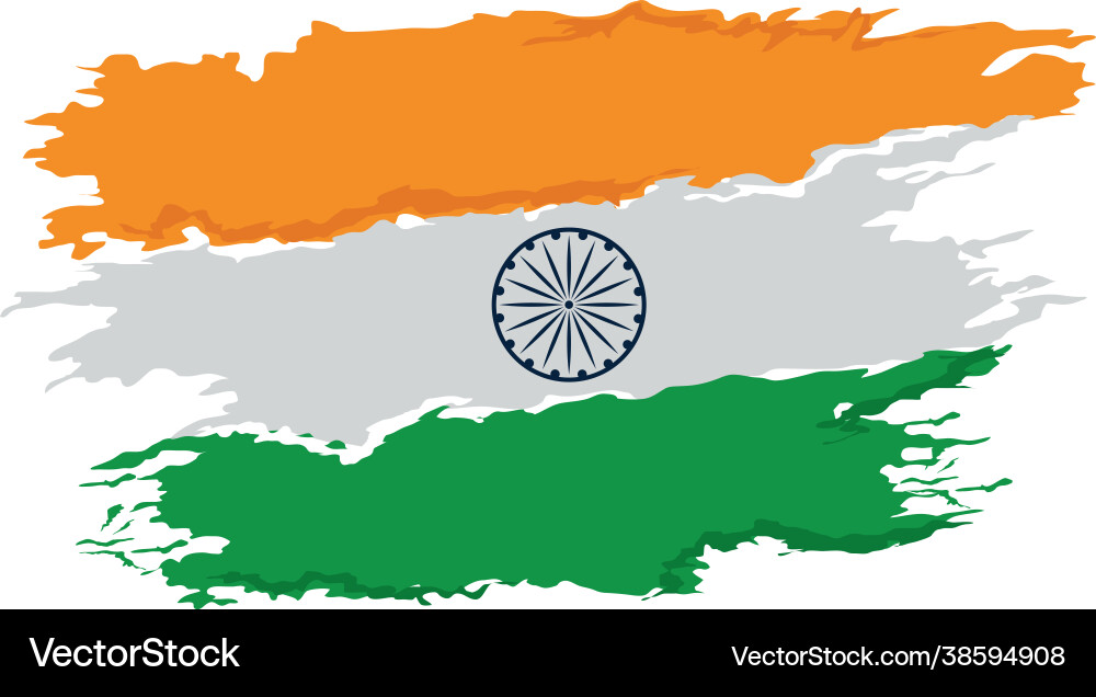Indian flag independence Royalty Free Vector Image