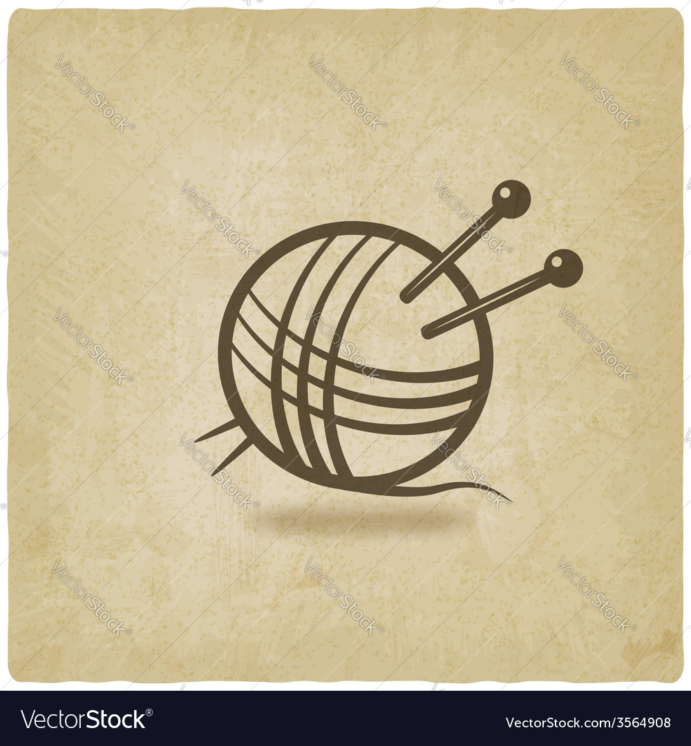 Knitting symbol old background