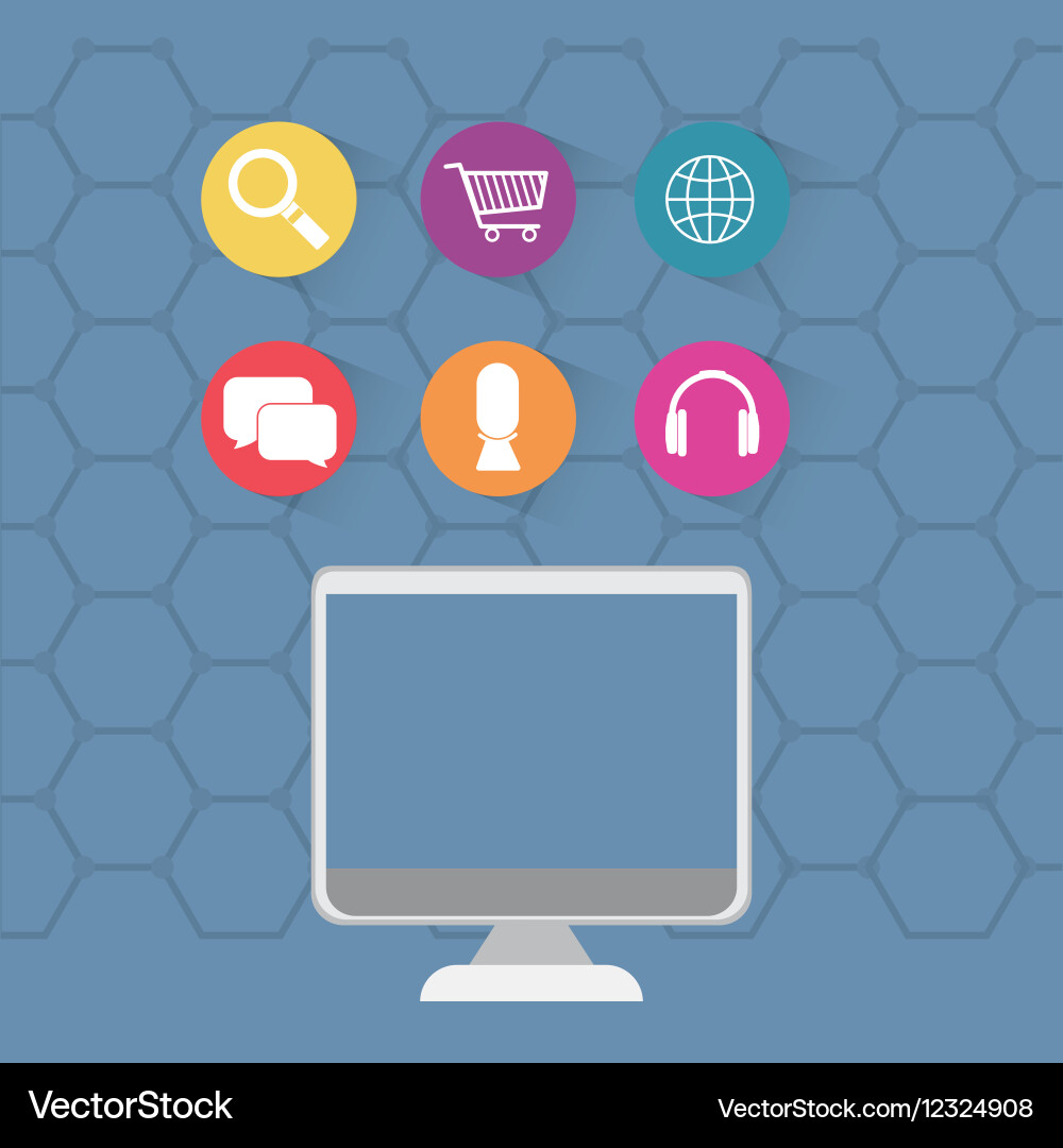 Mobile app smart tv Royalty Free Vector Image - VectorStock