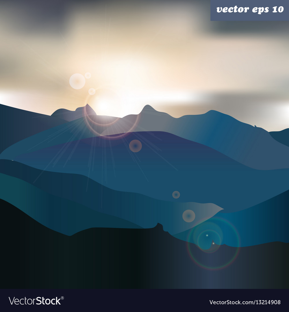 Mountain landscape Royalty Free Vector Image - VectorStock