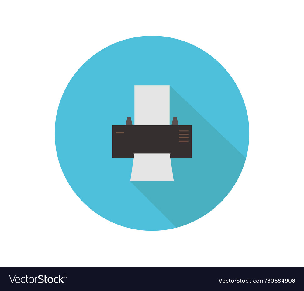 Printer icon in on white background