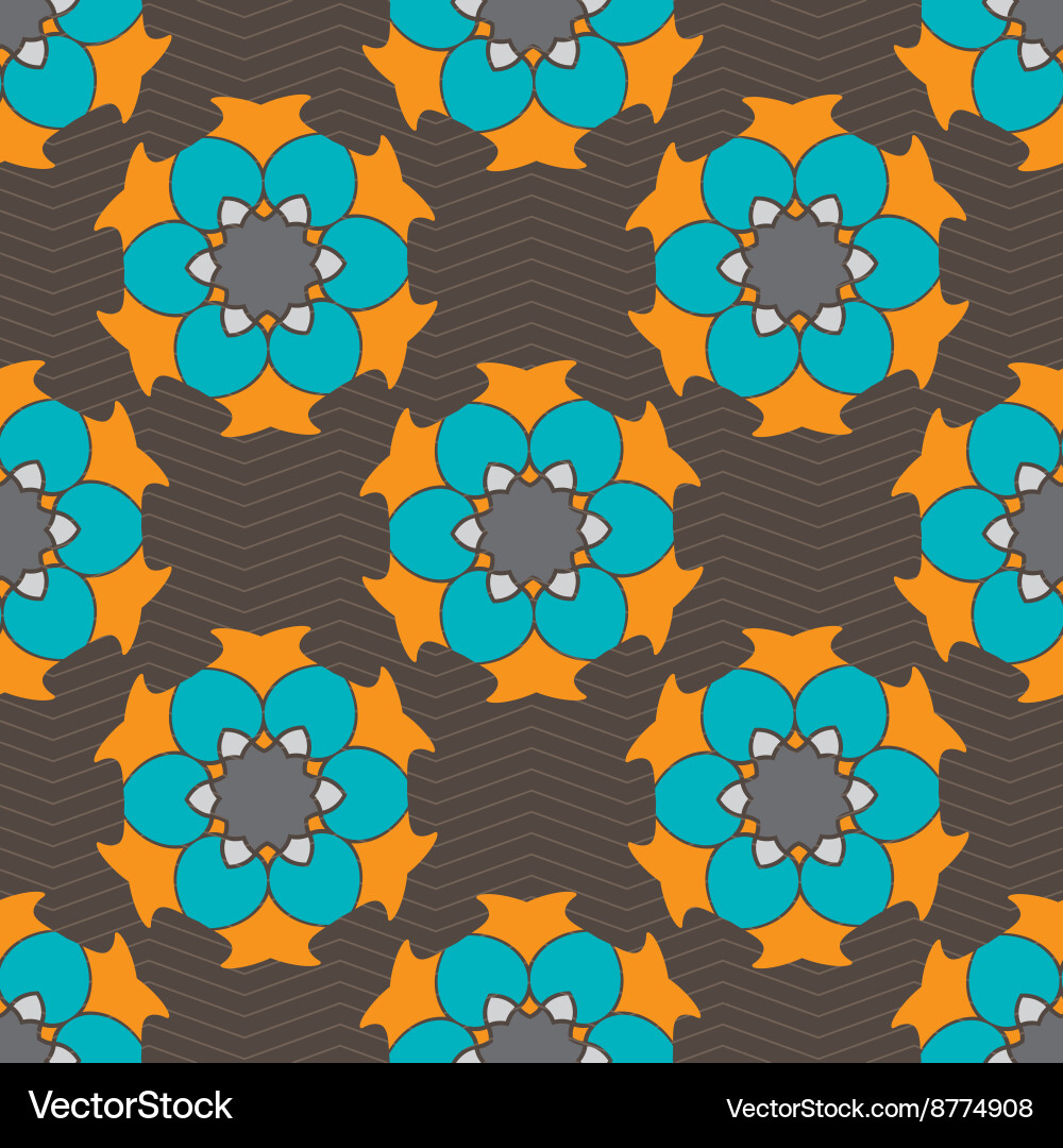 Seamless ornament pattern tile Royalty Free Vector Image