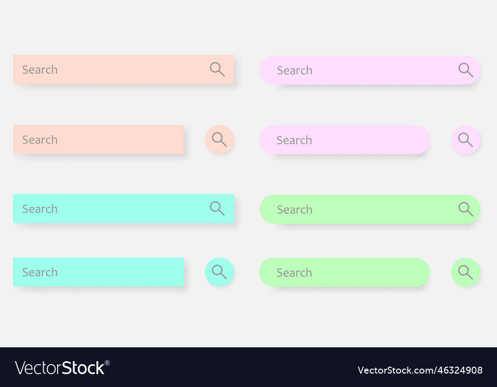 Search bar for ui design and web site vector image Search bar for ui design and web site