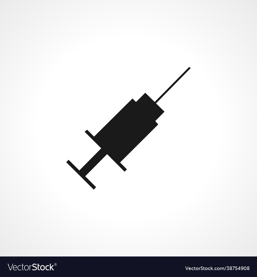 Syringe injection icon simple