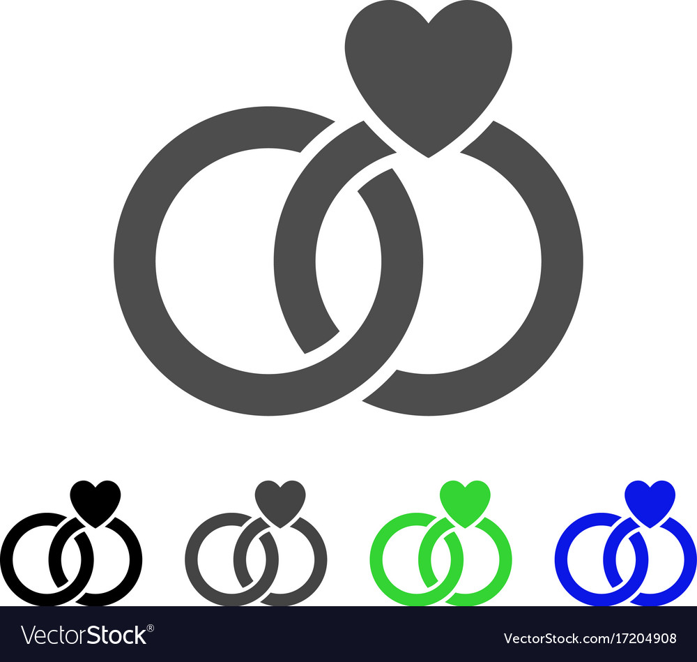 Wedding Rings Icon Royalty Free Vector Image Vectorstock