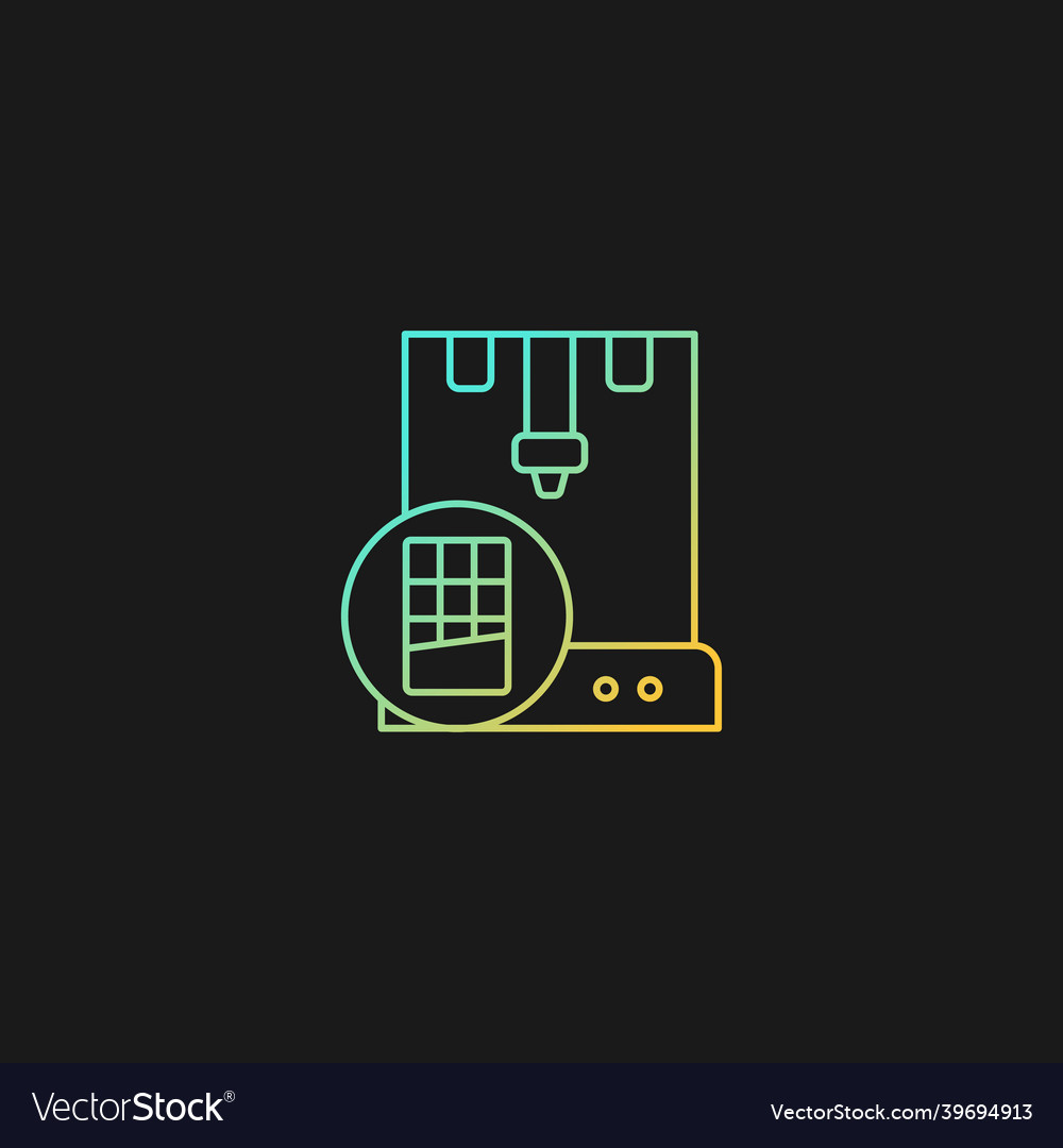 3d printed chocolate gradient icon for dark theme