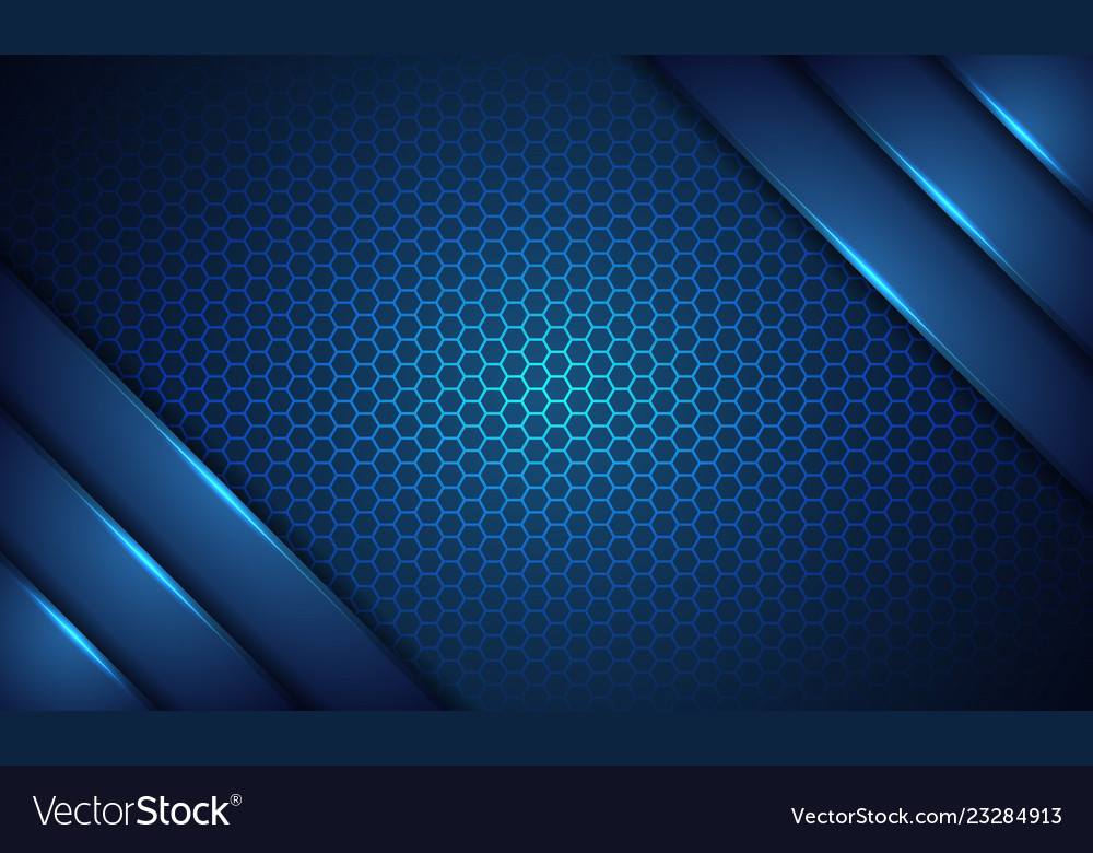 Abstract dark blue metallic 3d background Vector Image