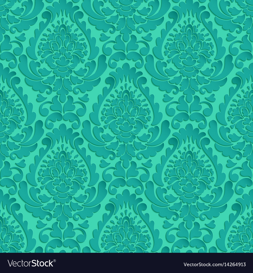 Damask Seamless Pattern Background Classical Vector Image 7704