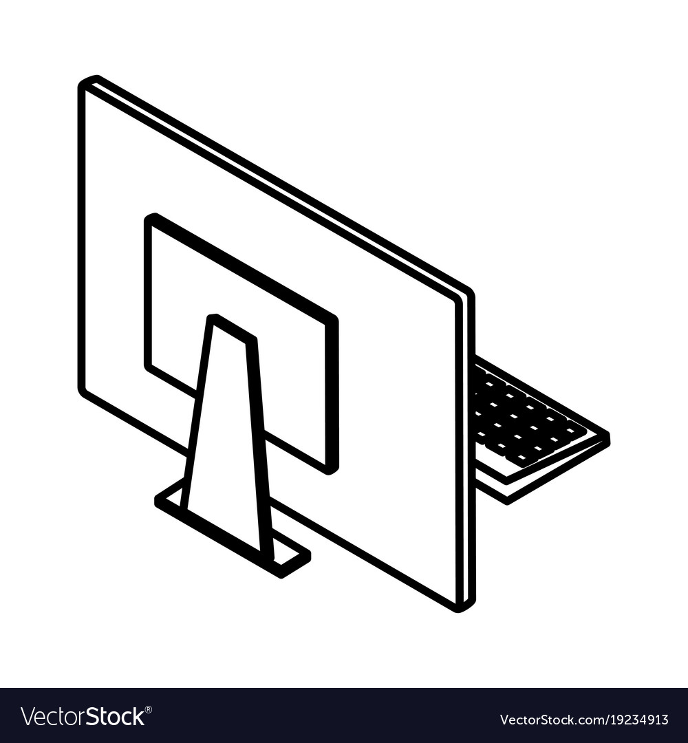 Desk computer with keyboard