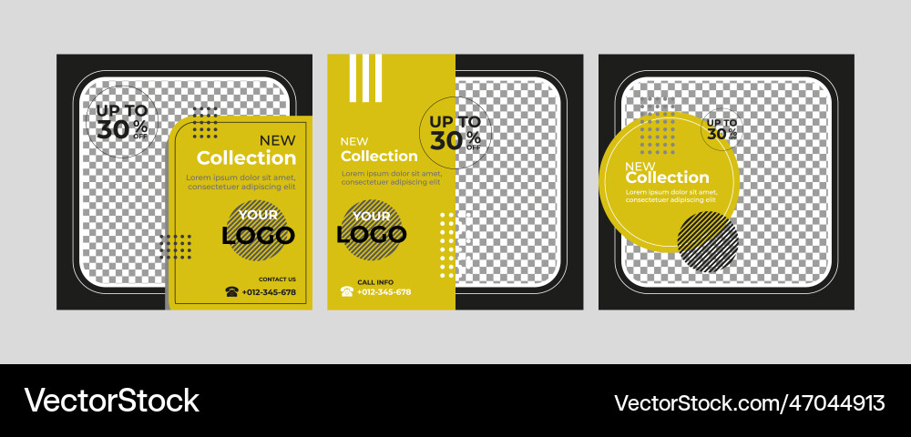 Editable template post for social media ad web Vector Image