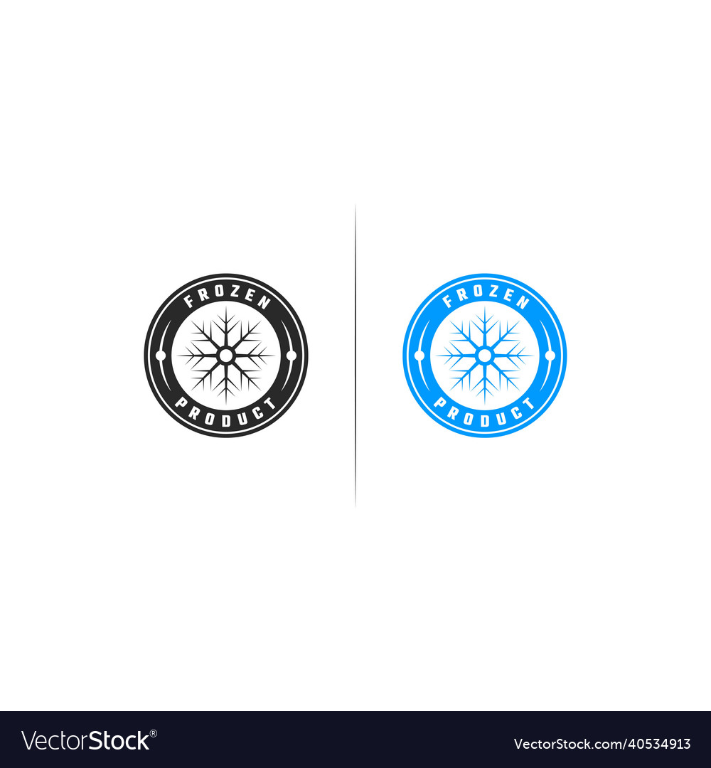 Frozen product logo stamp design template