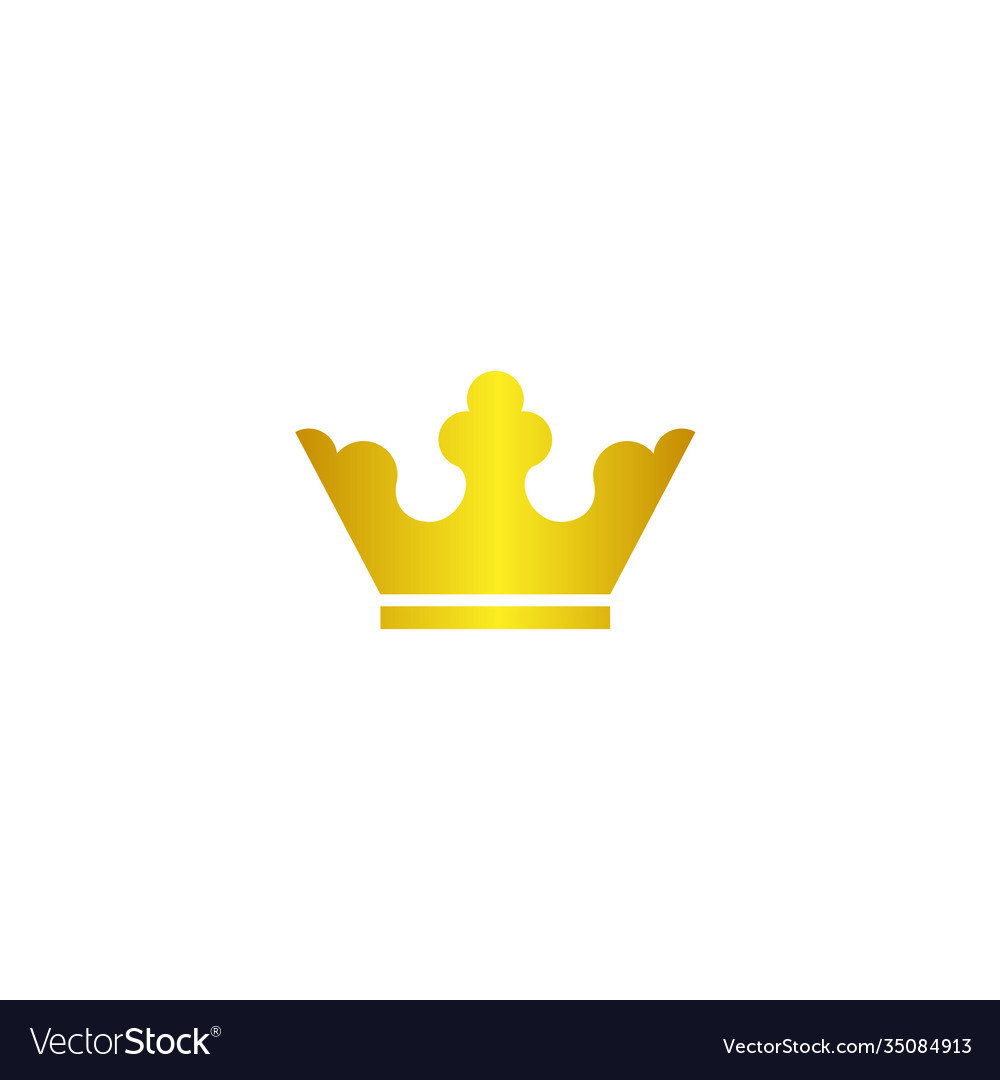 Gold crowns on white background Royalty Free Vector Image