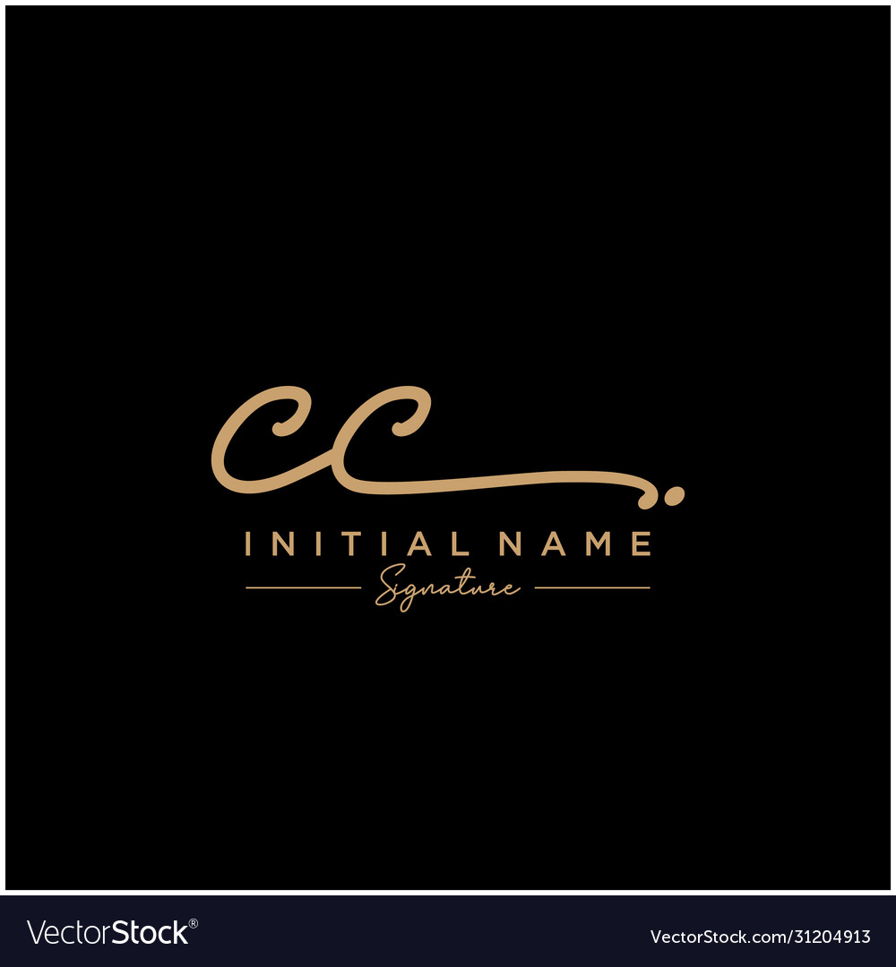 Letter cc signature logo template