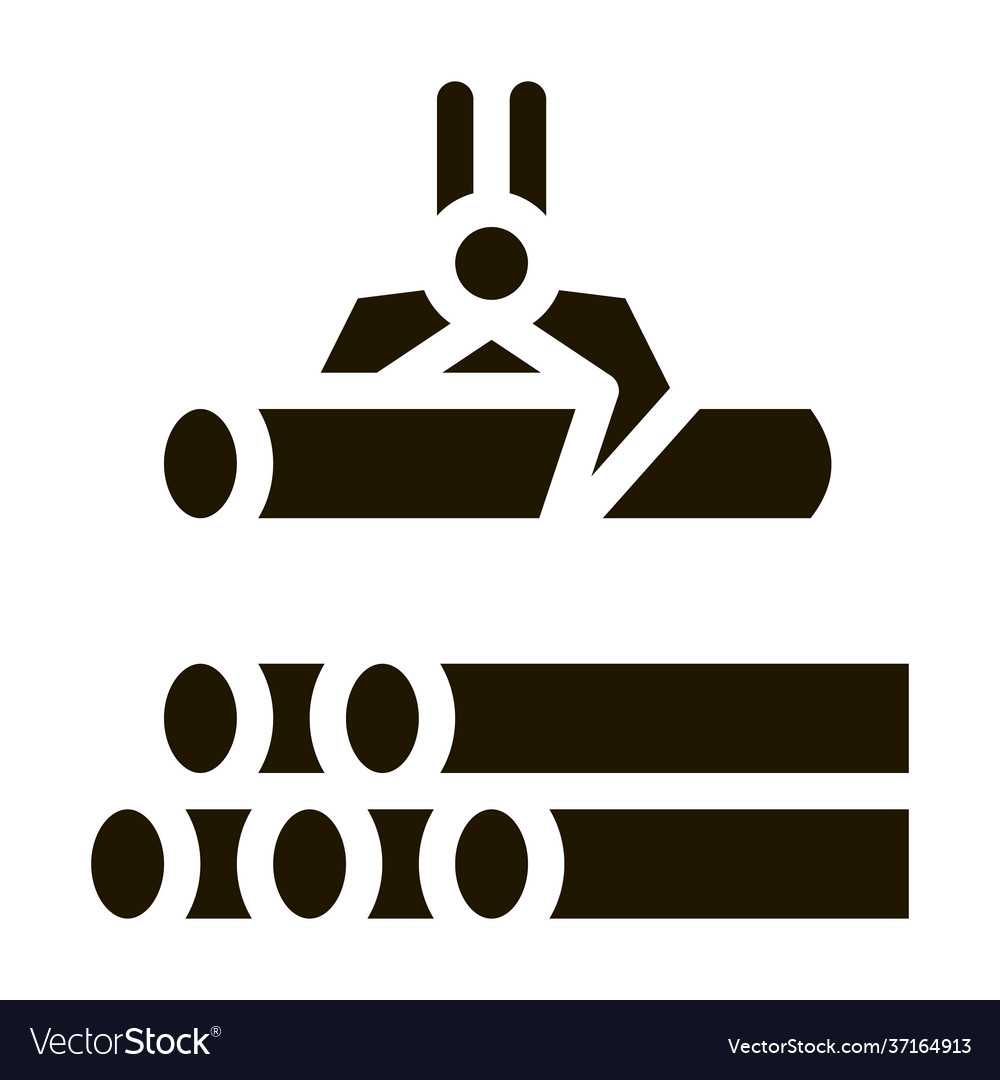 Loading timber wood machine icon glyph