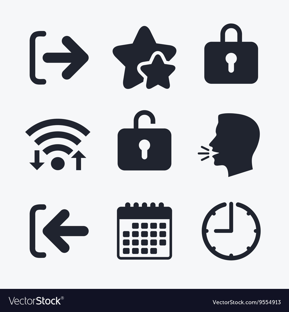 Login and logout icons sign in icon locker