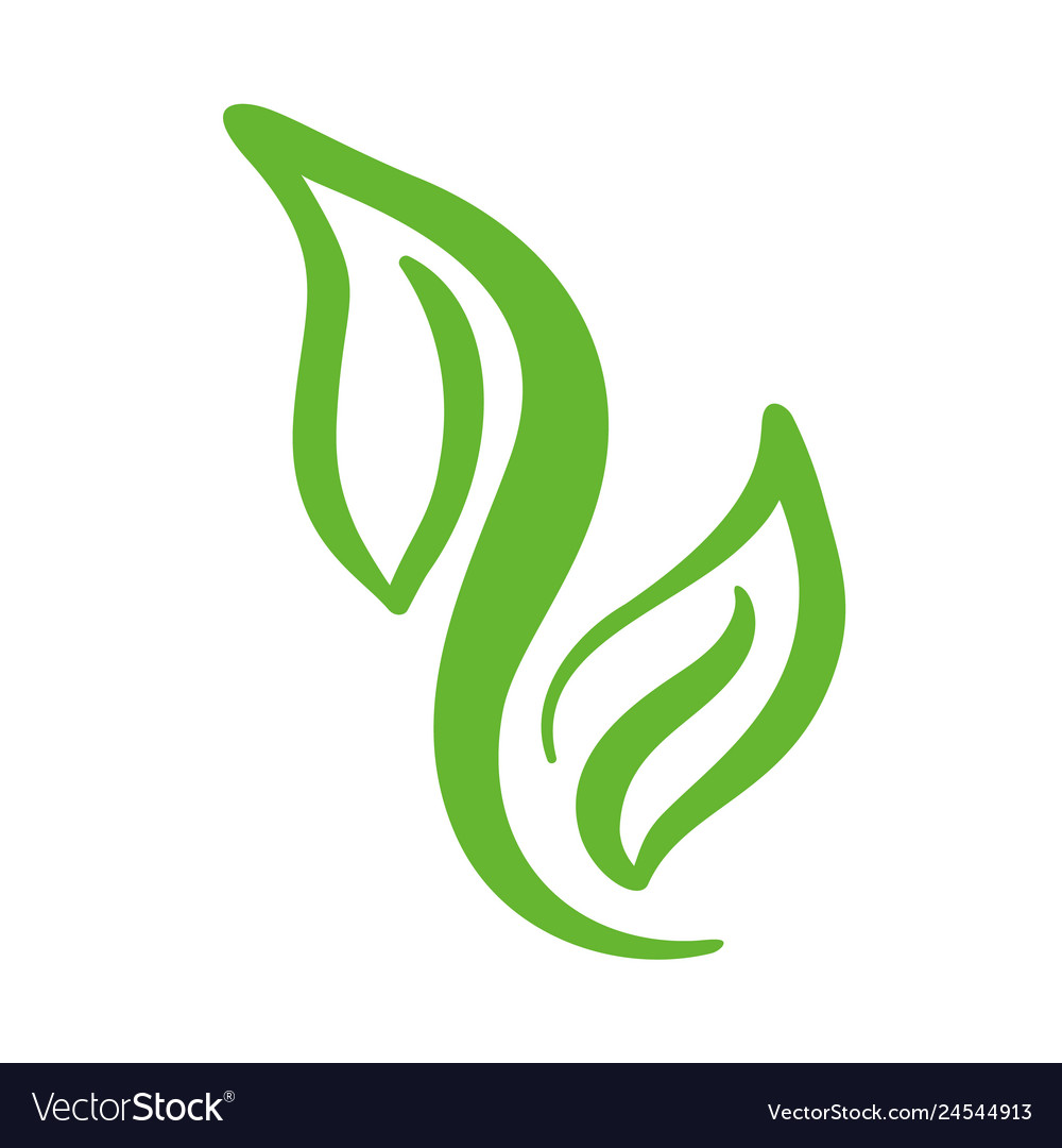 Logo Of Green Leaf Tea Ecology Nature Element Vector Image