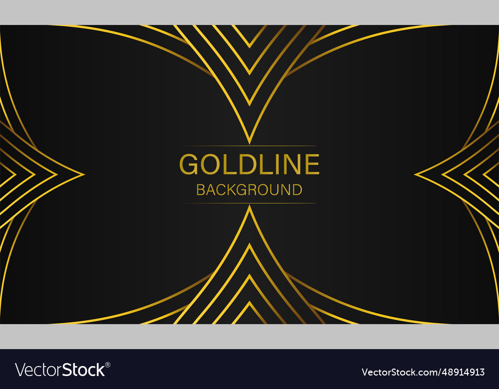 Luxury abstract gold line on black background