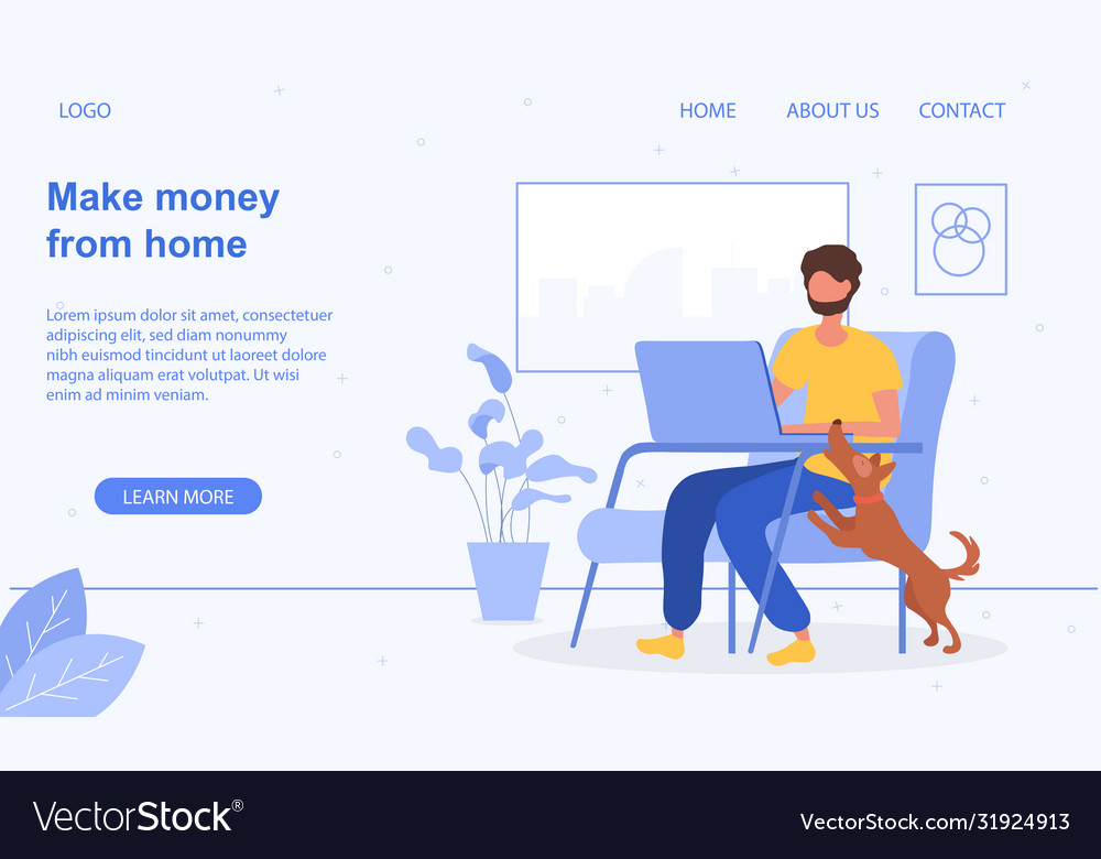 Make money from home concept