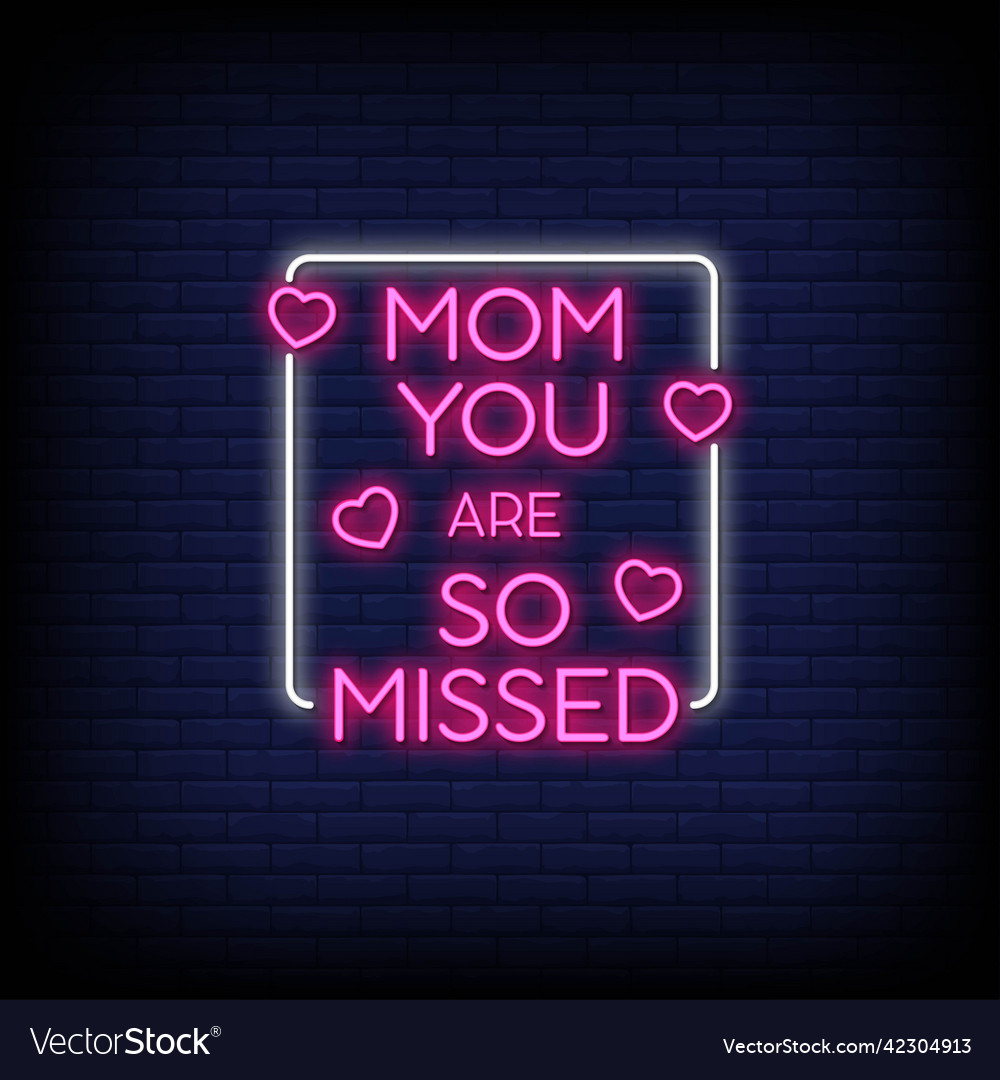 Mom du bist Neon Zeichen Stil Text