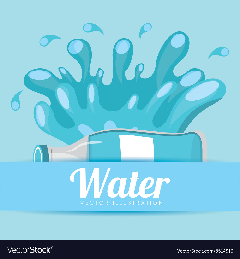 Pure water design Royalty Free Vector Image - VectorStock