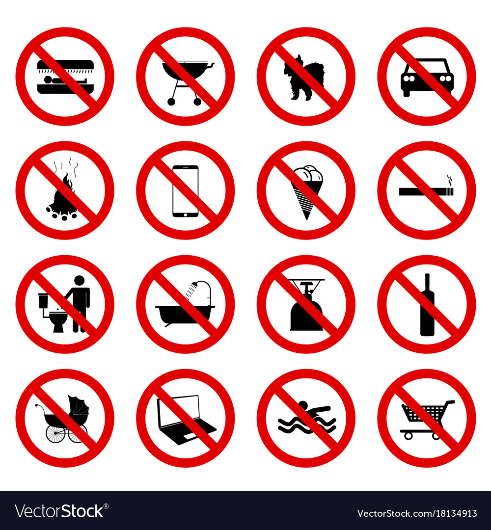 Sign icon set Royalty Free Vector Image - VectorStock