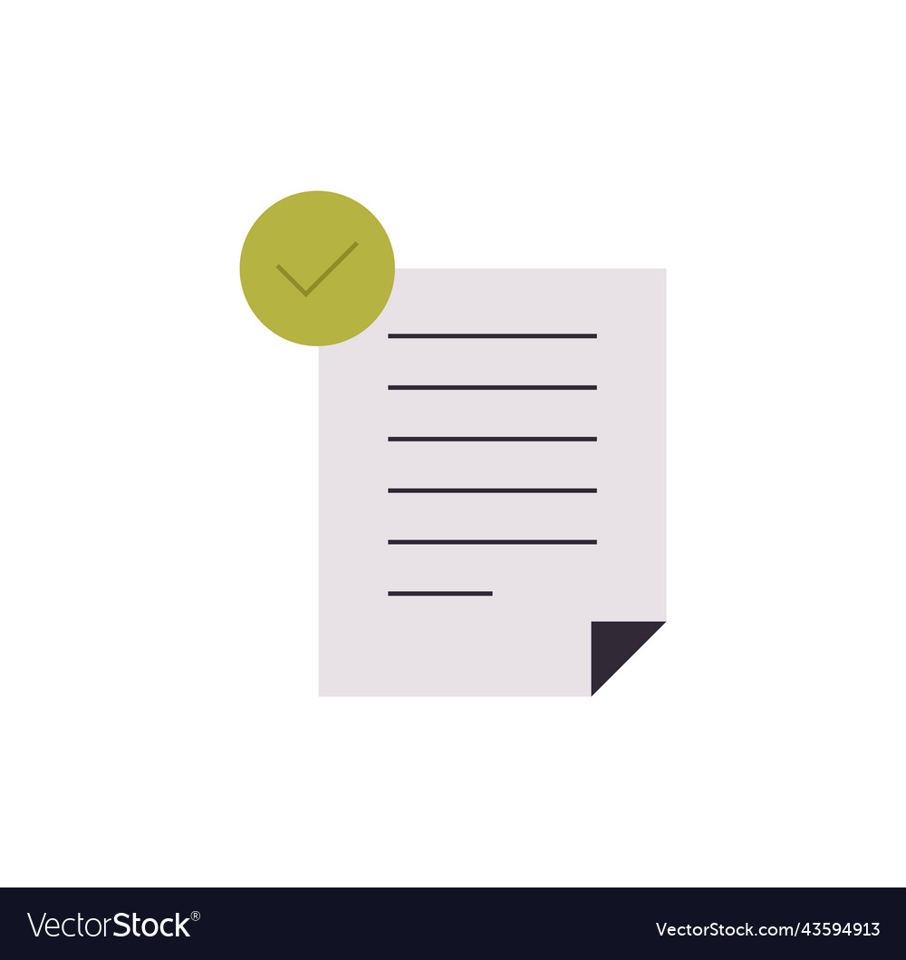 Simple approve related icon and accepted elements vector image Simple approve related icon and accepted elements