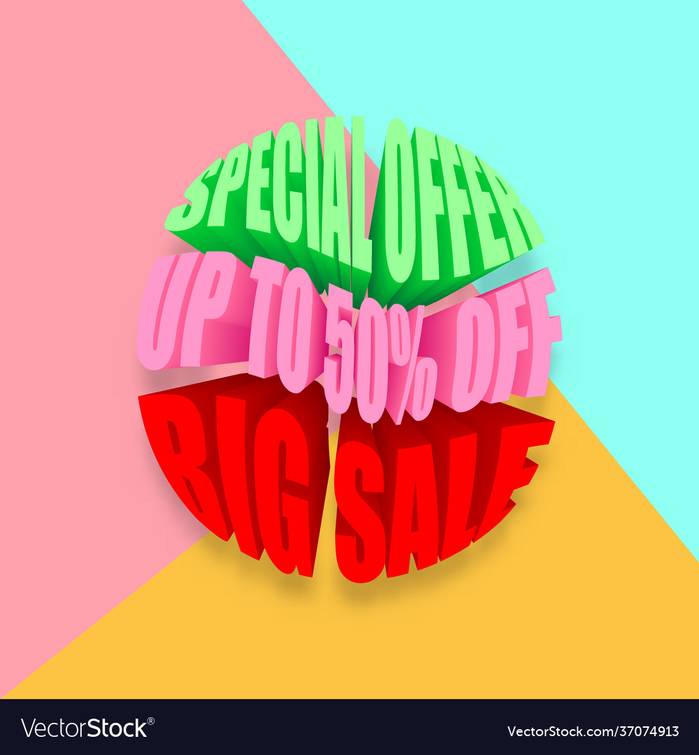 Special offer big sale banner vector image Special offer big sale banner