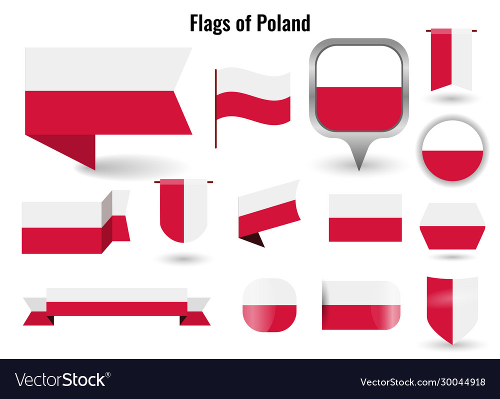 A large set icons and signs with flag Royalty Free Vector