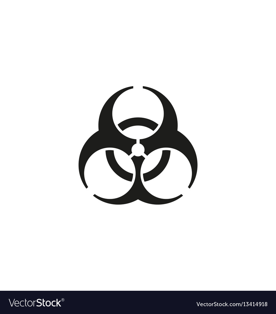 Biological risk symbol on white background Vector Image