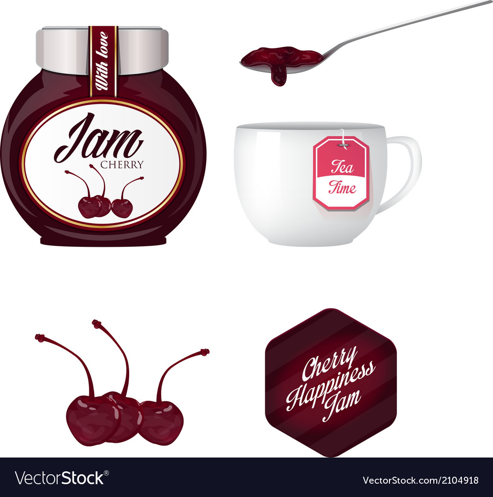 Cherry jam and a cup of tea